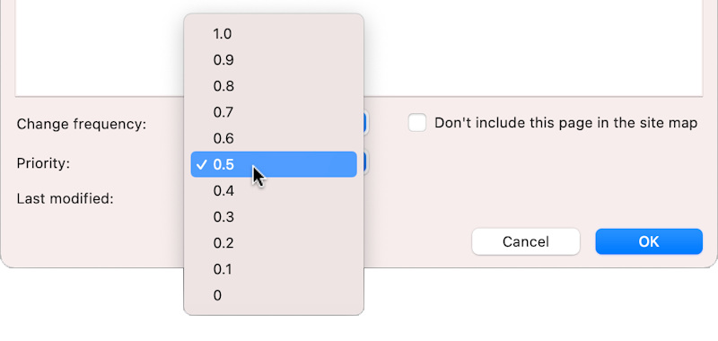 Sitemap priority Sitemap priority